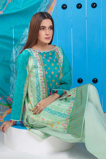 Bonanza Satrangi Asr223p22 Green Eid Prints 2022 Online Shopping
